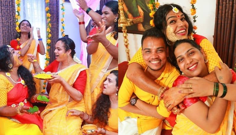 seema vineeth transgender haldi celebration