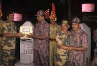 Siliguri: BSF, Bangladesh troops exchange sweets at Indo-Bangladesh border on Diwali