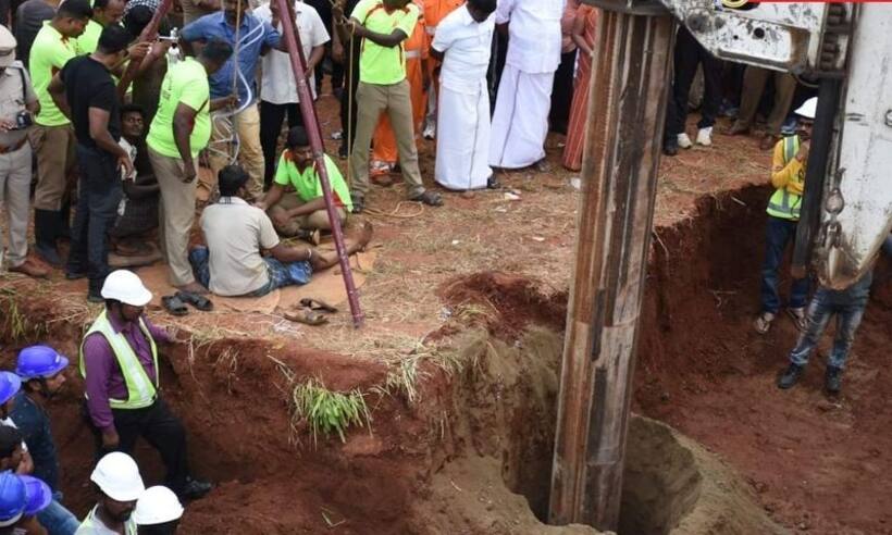 Tamil Nadu: Rescuers use boring machine in attempt to save 2 year old who fell into borewell