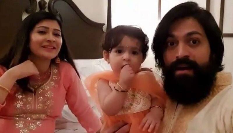 Rocking star yash daughter Arya wishes happy deepavali