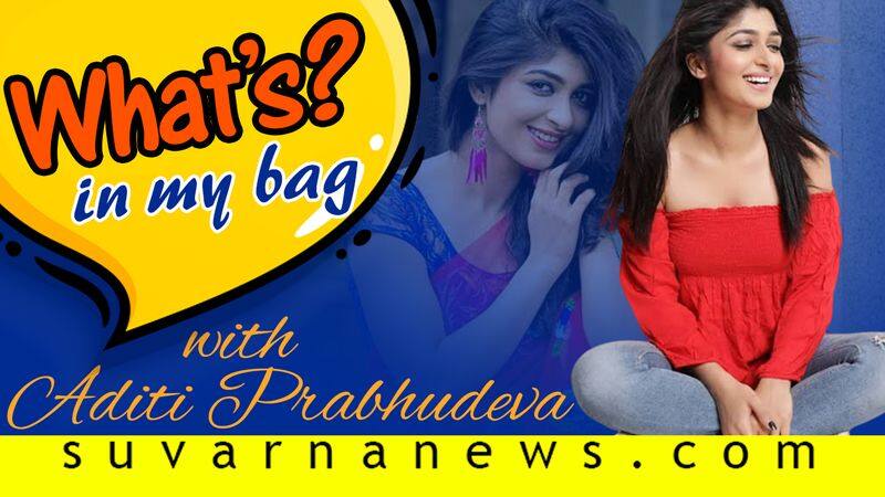 what is in my bag with aditi prabhudeva sandalwood actress