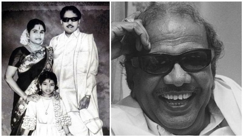 kanimozhis old photograph along with her mother and kalaignar found in social media