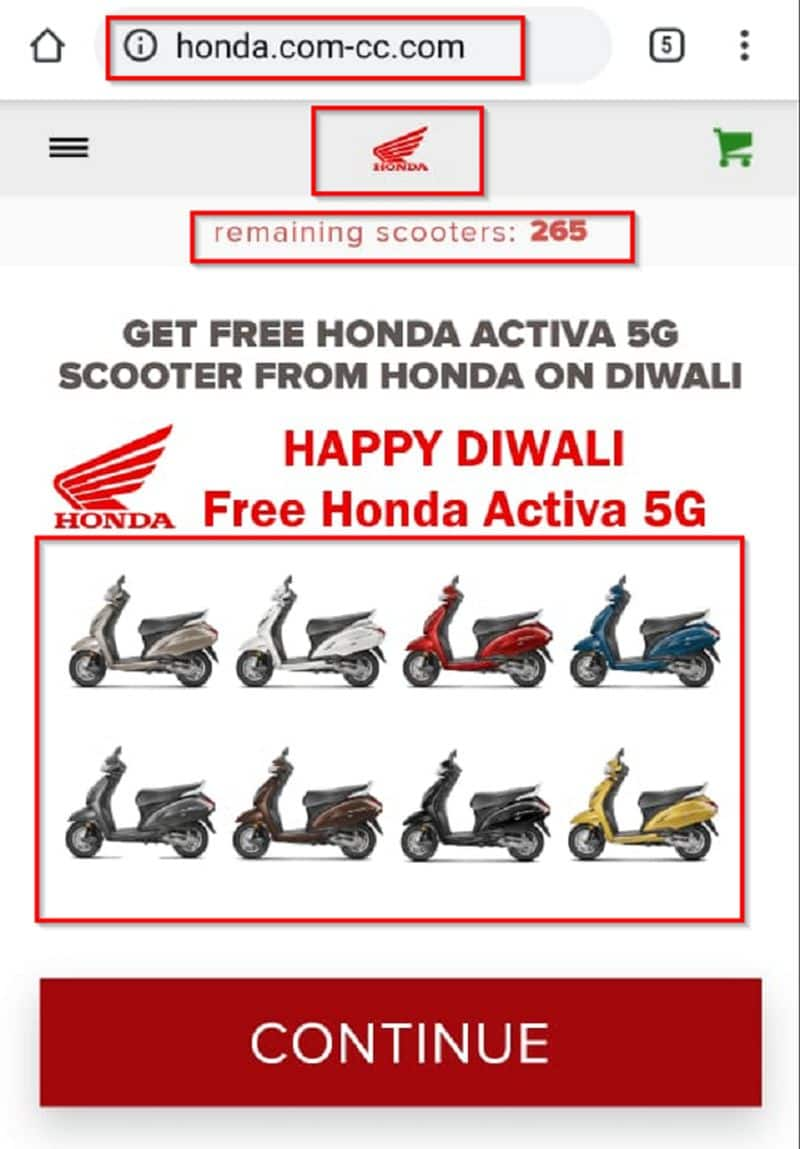 Fact Check Honda is not giving away 300 free Activa scooters this Diwali