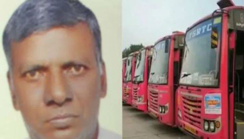 RTC Strike: driver krishnaiah goud died due to Heart attack in polamuru