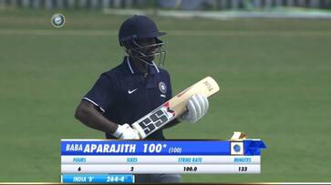 Deodhar Trophy Ruturaj Gaikwad Baba Aparajith tons power India B big win