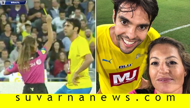 Israeli Woman Referee Shows Yellow Card To Brazil Legend Kaka Then Takes Selfie Mid Match