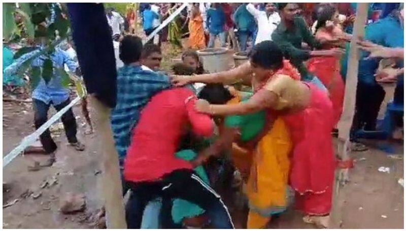 two groups beaten each other during marriage procession