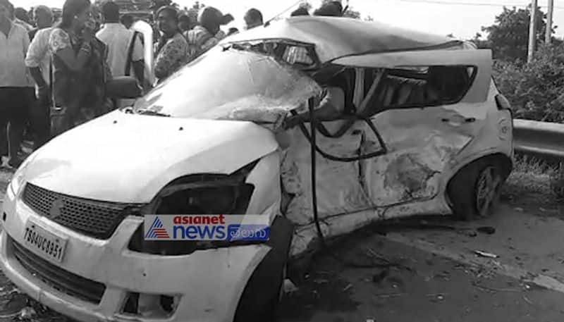 car accident at garikapadu checkpost, 4 dead, 2 injuried