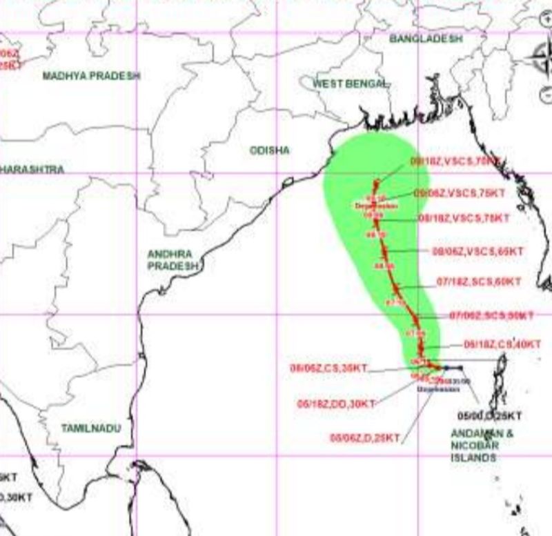 bul bul cyclone effect... imd predicts heavy rainfall in odisha, west bengal and ap costal area