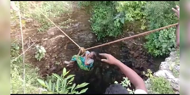 women recovered alive from a well after 48 hours