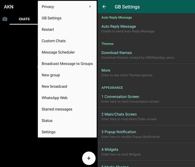 WhatsApp Web Dark Theme for web versions