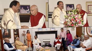 PM Modi, Amit Shah VP Naidu meet LK Advani on his 92nd birthday