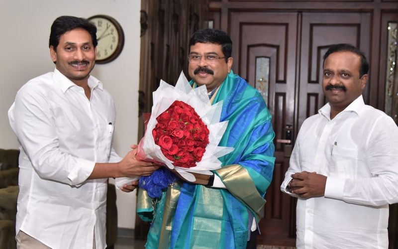 Petroleum Minister Dharmendra Pradhan Meeting With AP CM YS Jagan