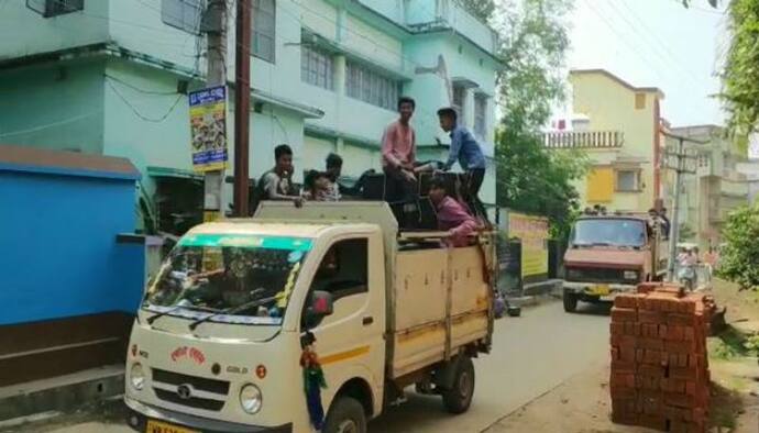 দাদুর শেষ যাত্রা, বীরভূমে ডিজে বক্স বাজিয়ে নাচলেন নাতিরা