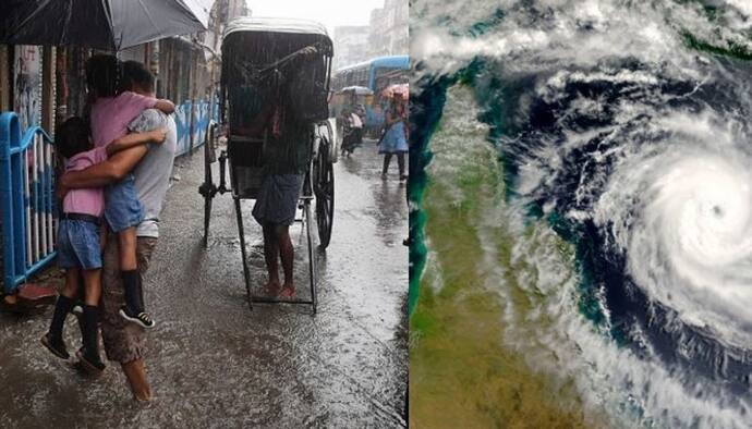 ঠান্ডা হাওয়ার সঙ্গে শহরে মুষলধারায় বৃষ্টি, ক্রমশই গতি বাড়ছে ঘূর্ণিঝড় বুলবুলের