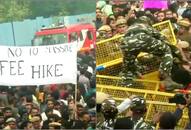 JNU students stage protest outside campus during Venkaiah Naidu's visit