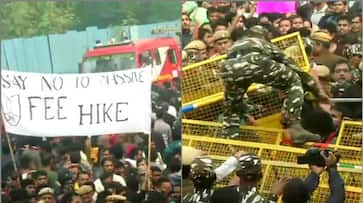 JNU students stage protest outside campus during Venkaiah Naidu's visit