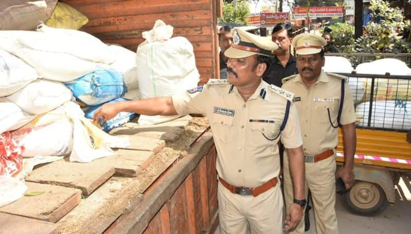 Police seized about 350 quintals of PDS rice illegally.