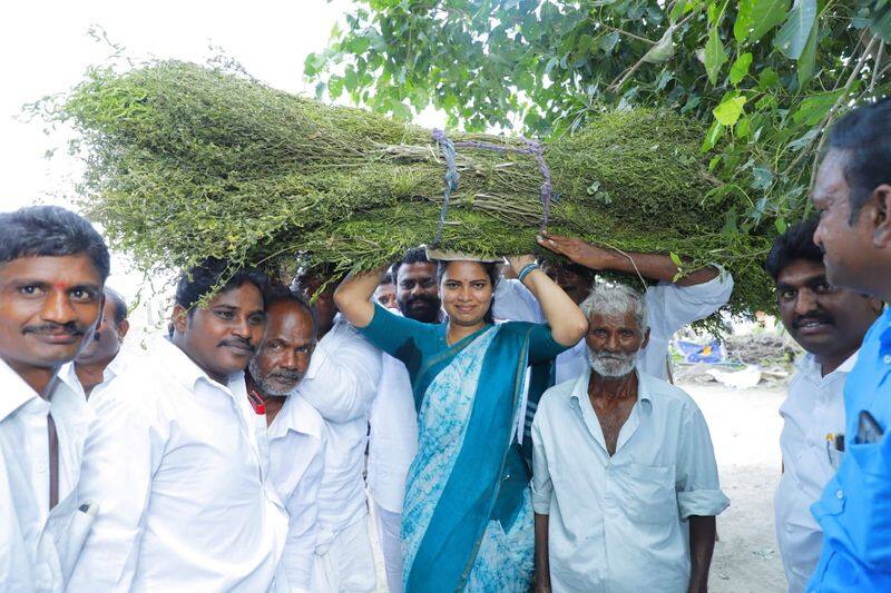 YSR Congress MLA Vidadala Rajini speakes with old man