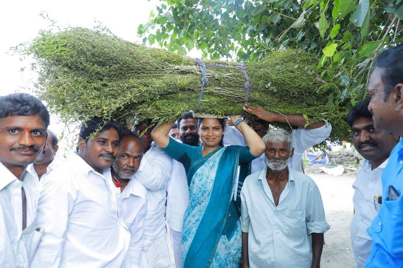 YSR Congress MLA Vidadala Rajini speakes with old man