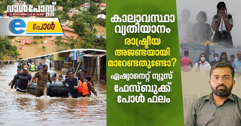 climate change and political agenda? Asianet News facebook poll results