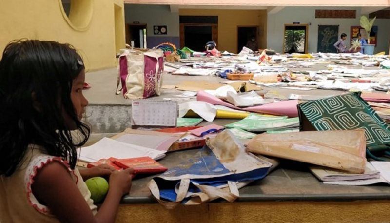 Hosakerehalli Lake water enters into school books computers drowned in flood