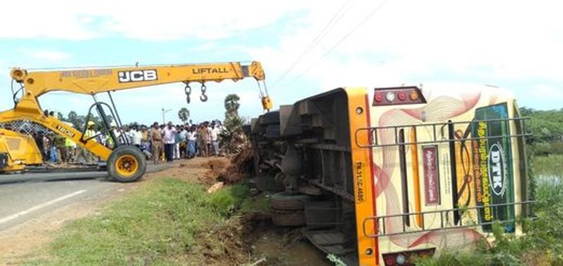 private bus met with an accident