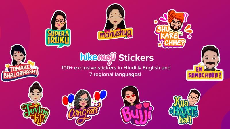 hike messenger introduces face stickers