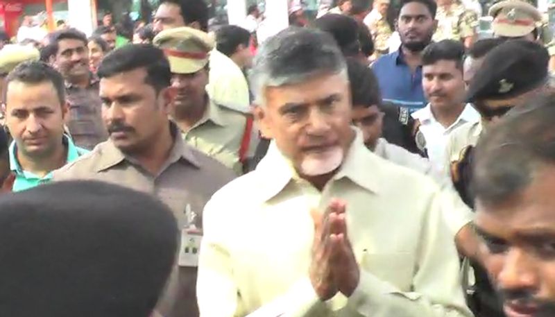 chandrababu visits Amaravathi with party leaders