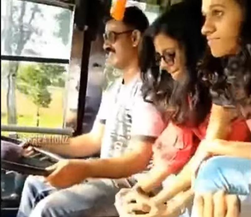 Bus driver allowed college girls to change the gear during goa trip