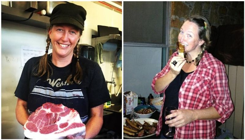 a vegetarian woman becomes butcher after eating a beef burger