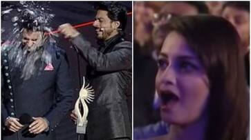 Shah Rukh Khan smashes glass bottle on Ayushmann Khurrana's head, here's what happened next