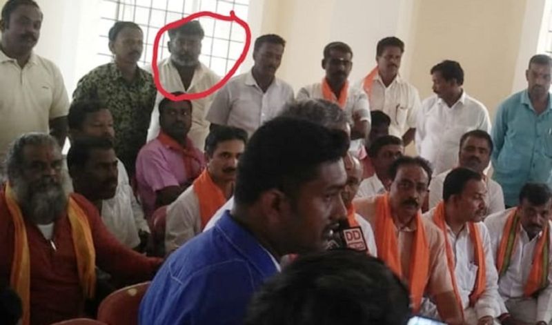 ambedkar image in inner wear bjp worker arrested