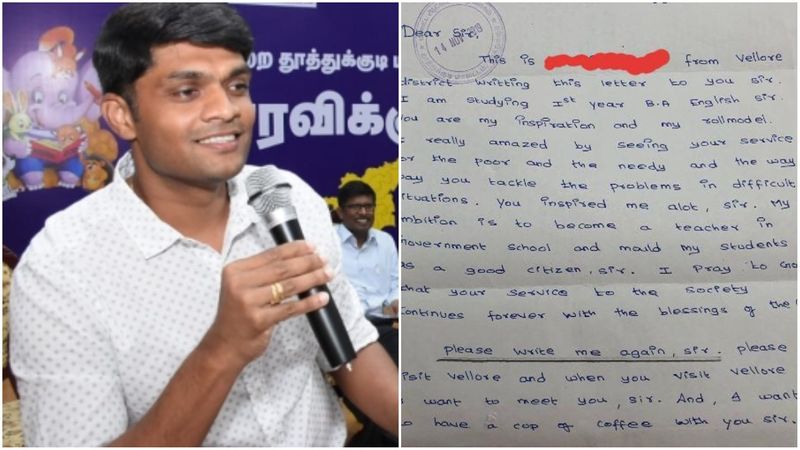 vellore student greets thuthukudi collector