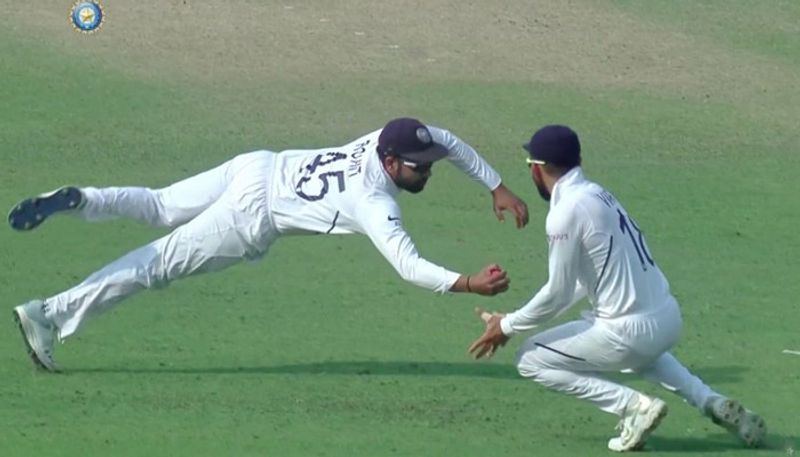 Pink Ball Test Rohit Sharma one handed stunner catch video goes Viral