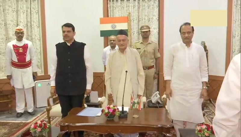 Maharashtra Politics Devendra Fadnavis sworn in as Maharashtra CM Ajit Pawar Dy CM