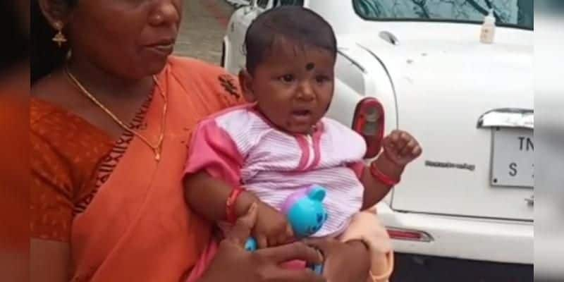 women left 8 months baby in vilupuram bus stand