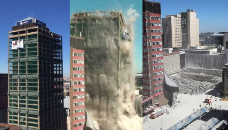 22 storey building demolished in lisbon within seconds