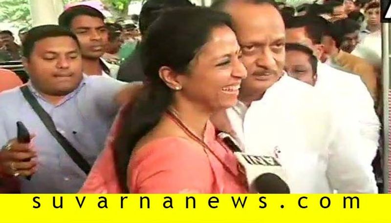 Supriya Sule Welcomes Ajit Pawar With A Hug and Smile