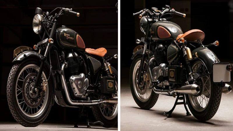 Royal enfield bobber bike Showcased at goa Rider Mania 2019