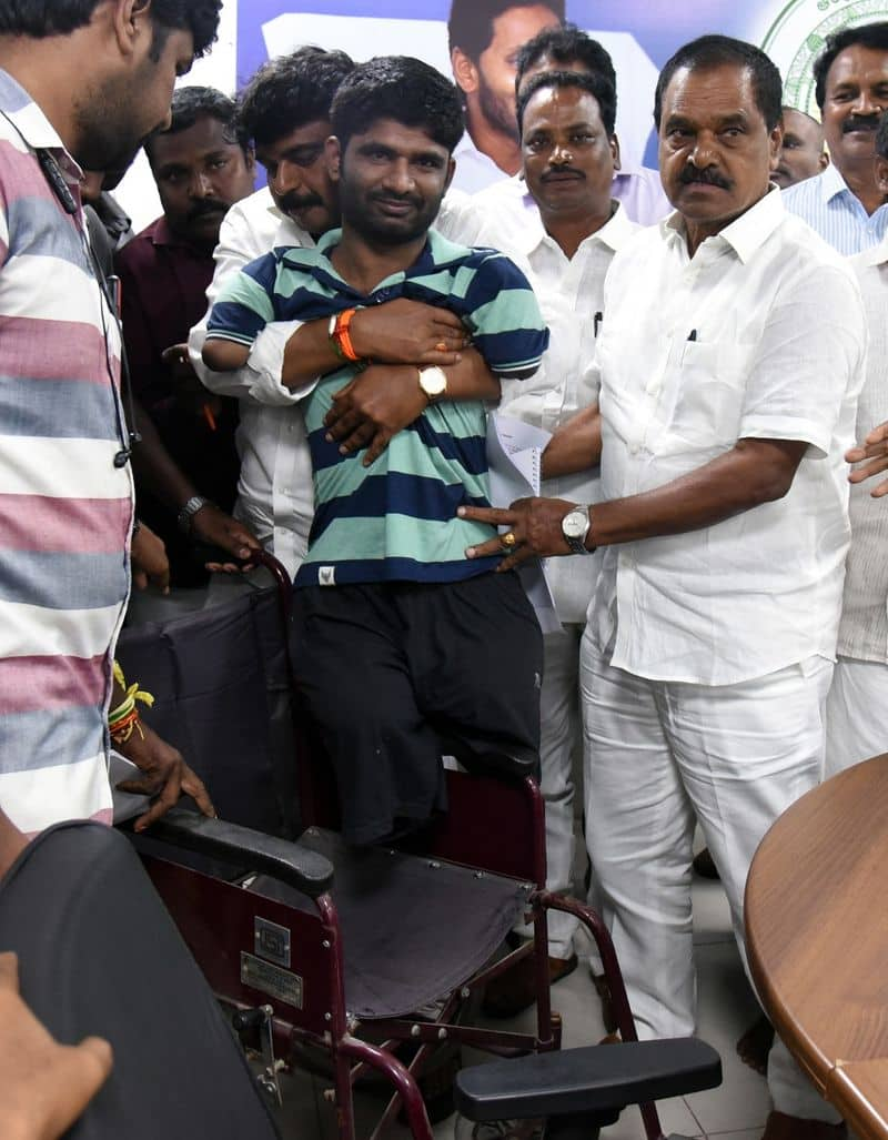 CM YS Jagan Help A Handicapped Person