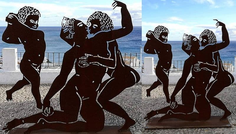 expats complain sculptures depicting intercourse acts shown in Costa Blanca seaside