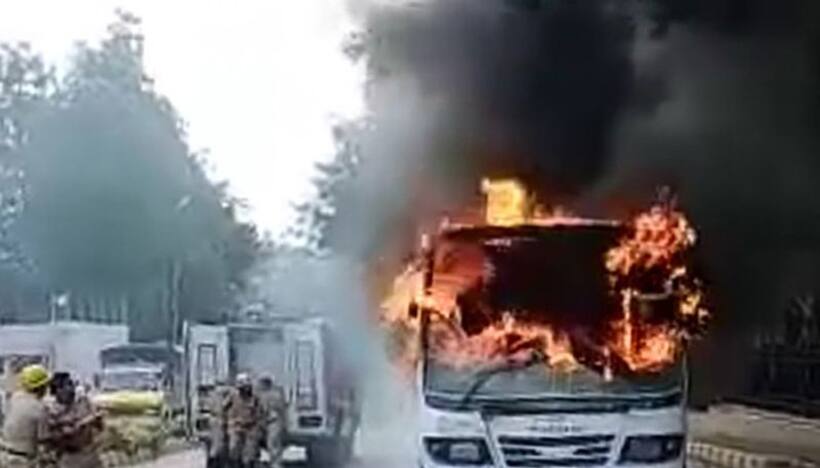 BMTC bus catches fire in Bengaluru, passengers and crew unhurt; probe ordered