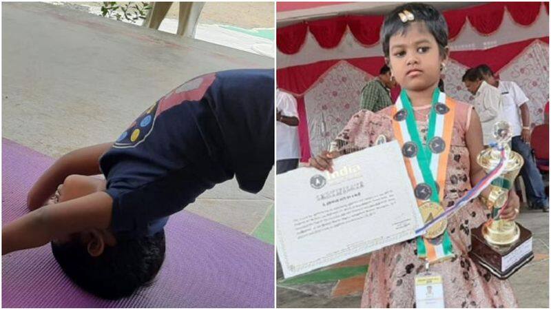 4 year old girl says thirukural while doing yoga