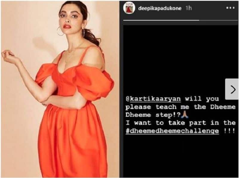 Deepika Padukone seeks Kartik Aaryan help for Dheeme Dheeme  step