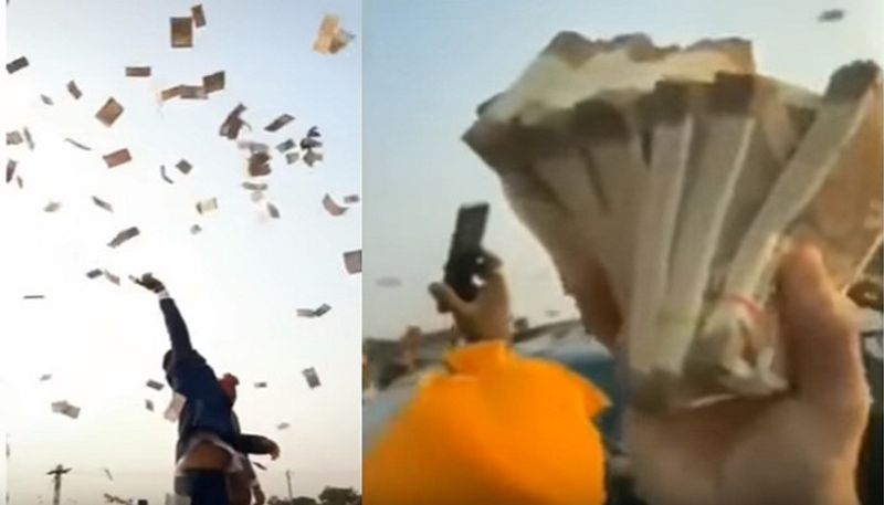 Around RS 1 cr notes showered in Jamnagar Gujarat Wedding