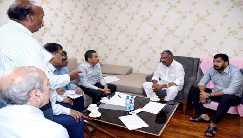 ministers peddireddy ramachandra reddy, anil kumar yadav participated in review meeting