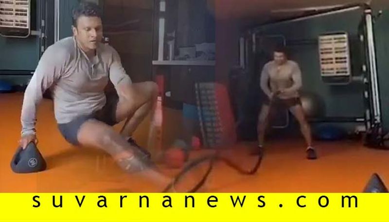 Kannada actor Puneeth Rajkumar workout video on Instagram