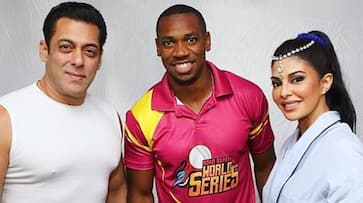 Jamaican sprint star Yohan Blake meets Bollywood stars Salman Khan, Jacqueline Fernandez