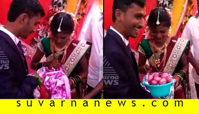 Onion Gift to Marriage in North Karnataka